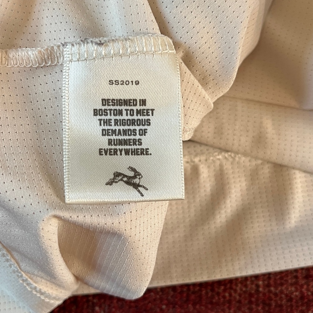 Tracksmith White and Light Blue Women's Shirt - Picture 5 of 7